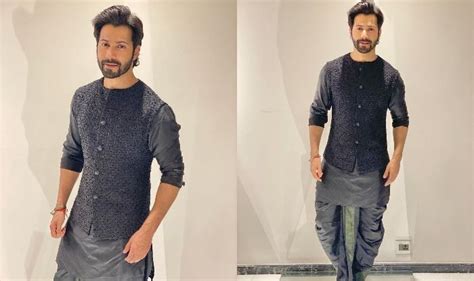Varun Dhawan Looks Stylish in a Black Kurta, Dhoti And Rs 4k Kohlapuris ...
