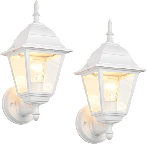 ASHOP Outdoor Wall Lantern White Outdoor Wall Light Fixture Waterproof ...