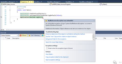 Image result for How to Fix System.nullreferenceexception