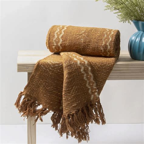Luxury Throw Blankets Handmade Brown Color Pure Cotton Online – DMAASA