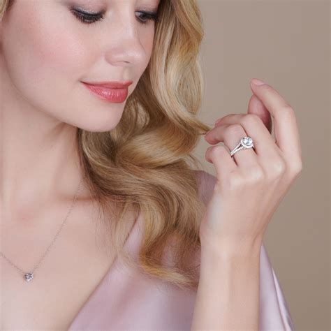 Split Shank Cathedral Halo Engagement Ring – WithClarity India