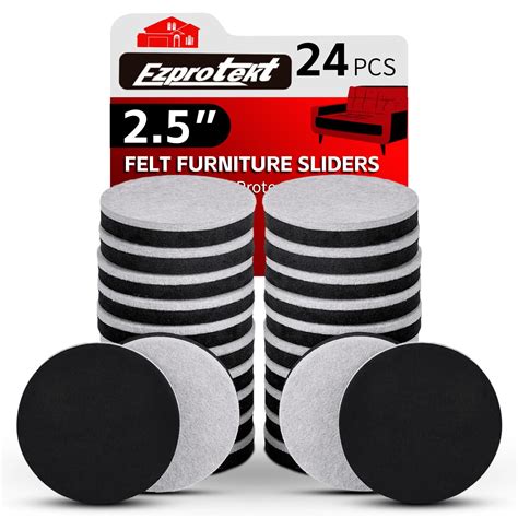 Snapklik.com : 24 PCS 2.5" Felt Furniture Movers Sliders For Hardwood ...
