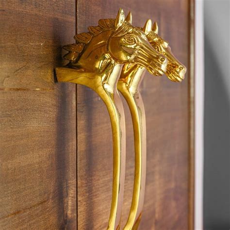 Buy Luxurious Stallion Head Brass Metal Door Handle Online | JRT ...