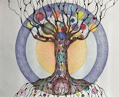 Image result for Colorful Tree Drawing