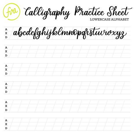 Free Printable Calligraphy Worksheets | Rossy Printable