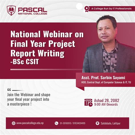 National Webinar on Final Year Project Report Writing - BSc CSIT ...