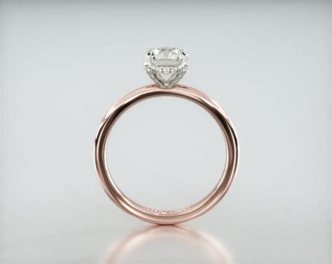 Solitaire Engagement Ring Embellished With a Classic Pavé Basket Head ...