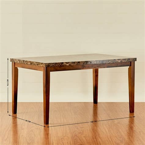 Buy (Refurbished) Oscar 6-Seater Dining Table - Brown from Home Centre ...