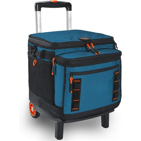 Soft Cooler with Wheels, 60-Can Wheeled Cooler with Handle, Leak Proof ...