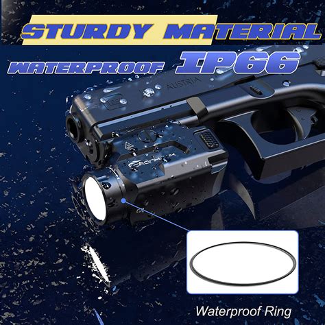 Buy CRONHAWK Pistol Light 600 Lumen Flashlight with Strobe, Compact ...