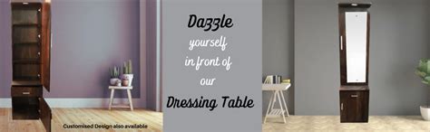 CASPIAN Engineered Wood Wooden Vanity Dressing Table (Brown) | Pre ...