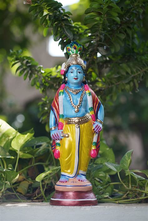 Buy Breeze Handicrafts Paper Mache Golu Dolls Bala Krishna Statue ...