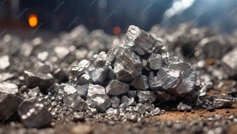 Raw Zinc Ore A CloseUp Examination of Unprocessed Wealth in the Mining Industry | Premium AI ...