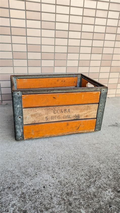 1950's Vintage CC&BA Crate Wood Box ビンテージ ウッドボックス 木製 木箱 収納ボックス ギアボックス ...