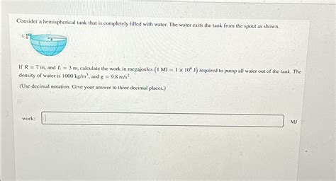 Image result for Work Problem Hemispherical Tank Calc 2