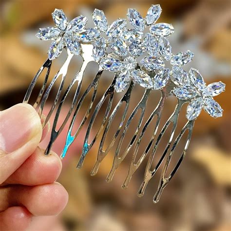 Amazon.com : AFOOFA Bridal Sparkle Rhinestone Side Hair Comb, Elegant ...