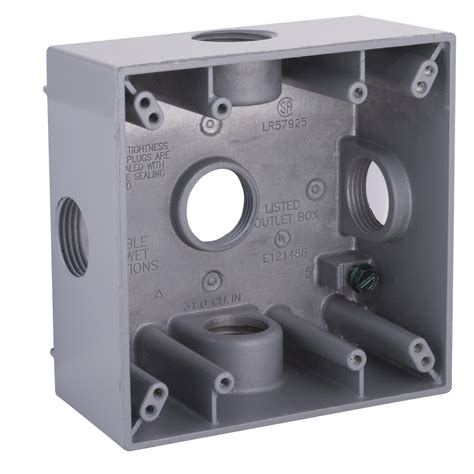 Raco 5342-0 Two Gang Weatherproof Box, (5) 3/4" Outlets | Springfield ...