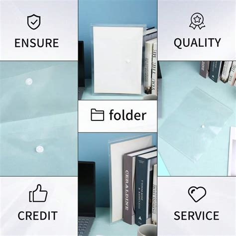 20 unidades de pastas de documentos transparentes de PP grosso tamanho ...