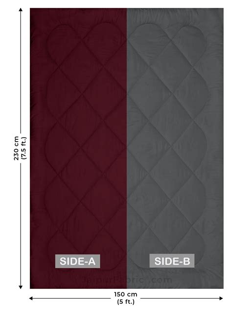 Maroon Dark Grey Single Bed Comforter – JaipurFabric®