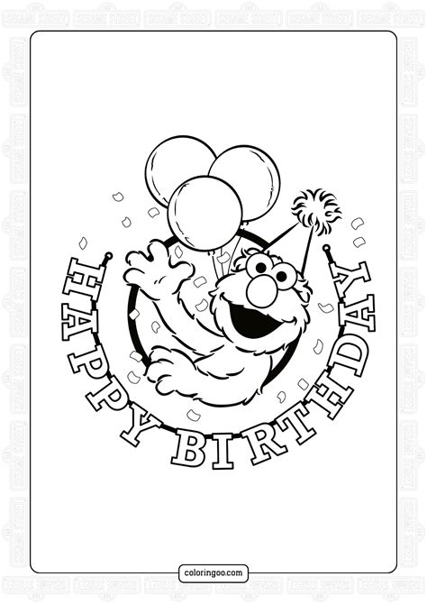 Elmo 1st Birthday Coloring Pages 26 Sesame Street Coloring Pages (Free