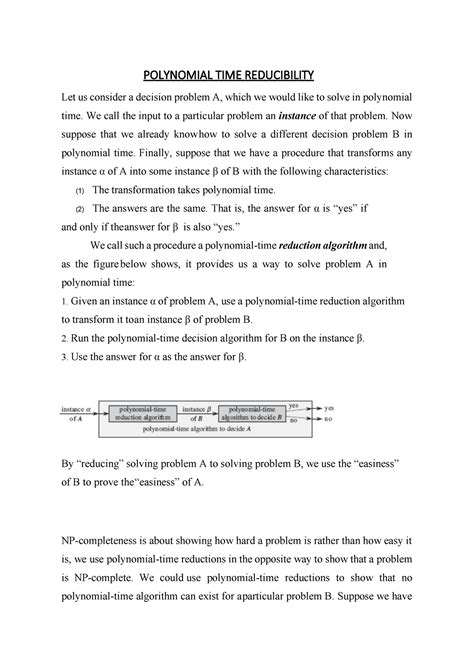 Polynomial TIME Reducibility - POLYNOMIAL TIME REDUCIBILITY Let us ...