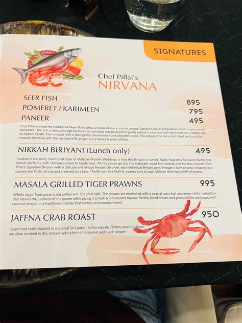 Menu at Restaurant Chef Pillai Kochi, Kochi