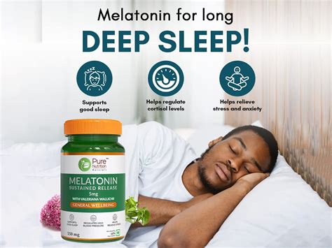 Buy Pure Nutrition Melatonin 5mg With Valeriana Wallichii Veg Tablet ...