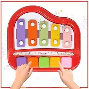 Buy ToyMart Baby Mini Musical Piano Xylophone for Kids 5 Key Piano Non ...
