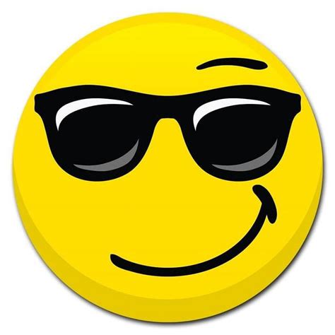 Circular Rigid Plastic Sign for 12 in. Tall - Emoji Shades - Walmart.com