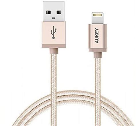 AUKEY Lightning Cable 1.2 m Braided USB - AUKEY : Flipkart.com