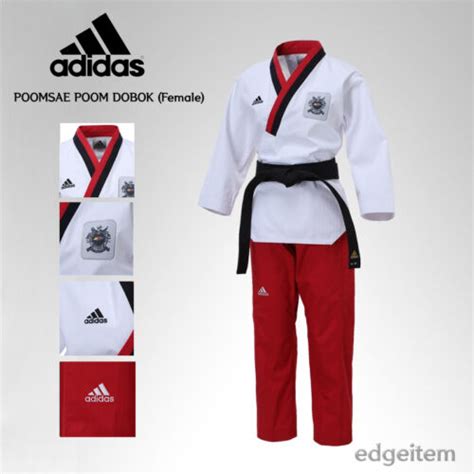 Buy Adidas Poomsae WTF Poom Uniform Female Taekwondo Dobok TKD Male Tae ...