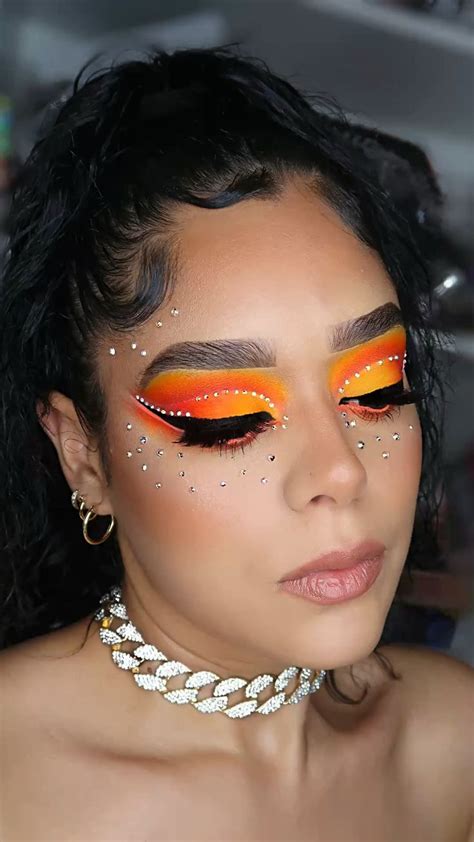 Image result for All Orange Makeup Tutorial