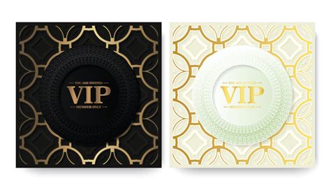 luxury white and black VIP card ornament pattern 9981970 Vector Art at ...