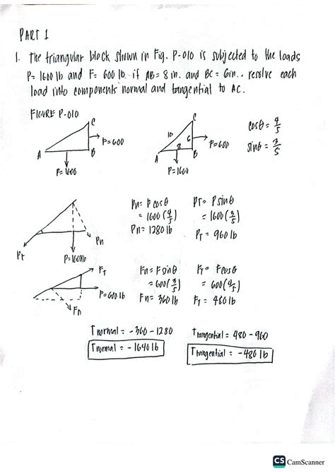 SOLUTION: Statics of rigid bodies sample problem - Studypool