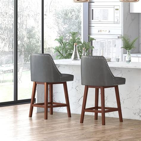 Amazon.com: CECER Counter Height Bar Stools, 360 Swivel Counter Height ...