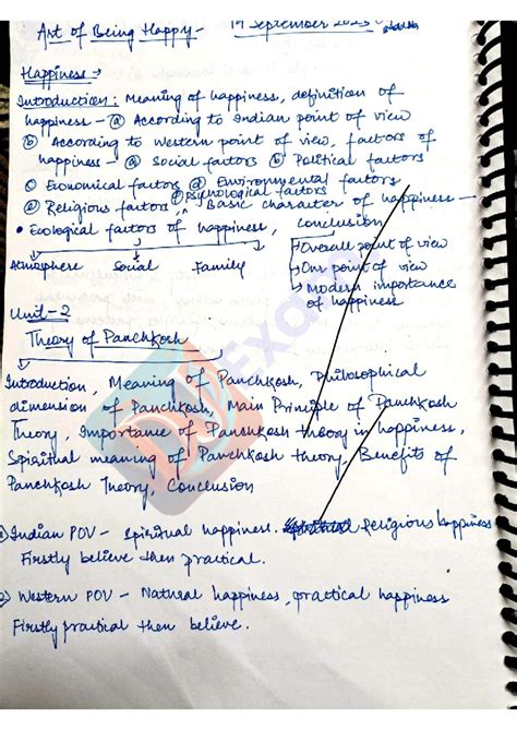 Art of being happy handwritten classnotes - Art of Being september LULS ...