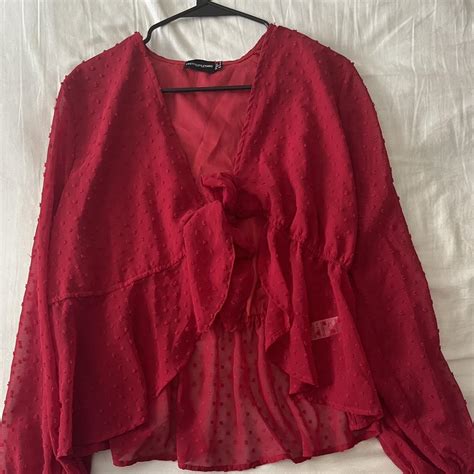 Women's Red Blouse | Depop