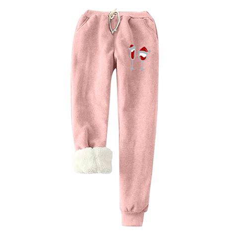 Women's Winter Warm Fleece Jogger Pants Thick Sherpa Lined Sweatpants ...