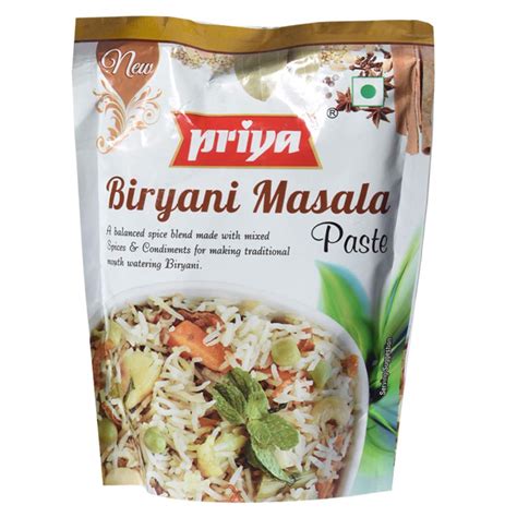 Priya Biryani Masala Paste, 100g (Pack of 3) : Amazon.in: Grocery ...