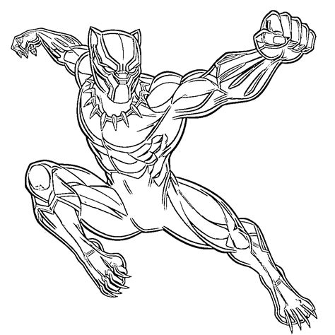 Black Panther Coloring Pages Free: Free the Wakanda Hero