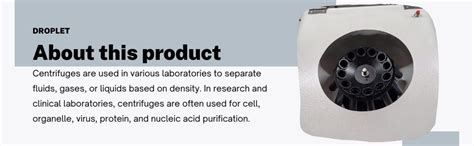 DROPLET Centrifuge Machine Digital with Timer 8 x 15 ml Test Tubes ...