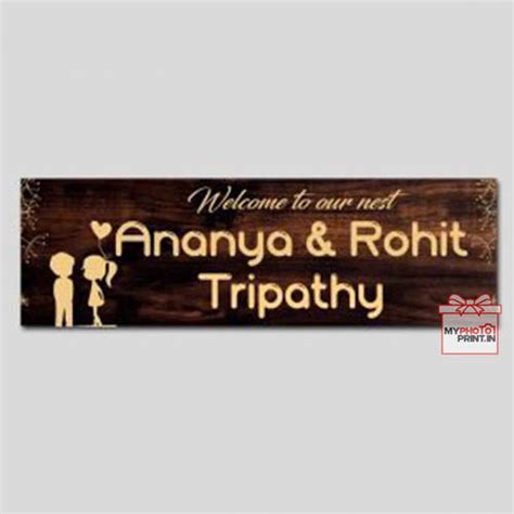 Customized Welcome To Our Nest Home Name Plate – MyPhotoPrint.in