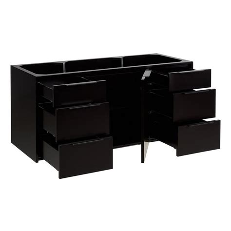 48" Dita Wall-Mount Vanity with Undermount Sink - Black | Signature ...