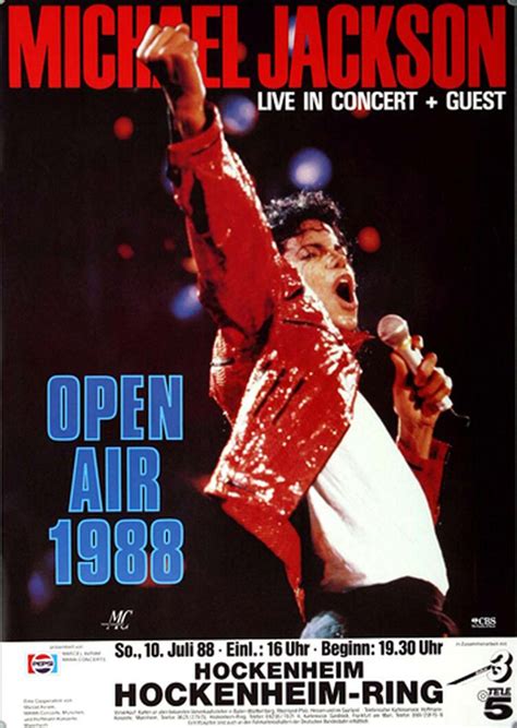 Michael Jackson - Bad World, Hockenheimring 1988 - Konzertplakat, US$ 64.47