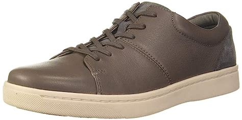 Buy Clarks Men Grey Leather Sneakers-11 UK (46 EU) (26146400) at Amazon.in