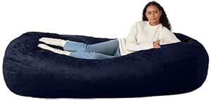 AmazonBasics Memory Foam Filled Bean Bag Lounger with Microfiber Cover ...