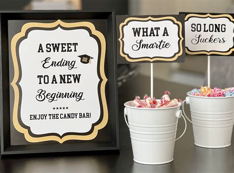 Free Printable Graduation Candy Buffet Signs