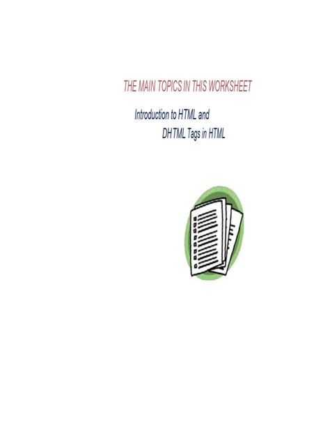 Image result for HTML Worksheet