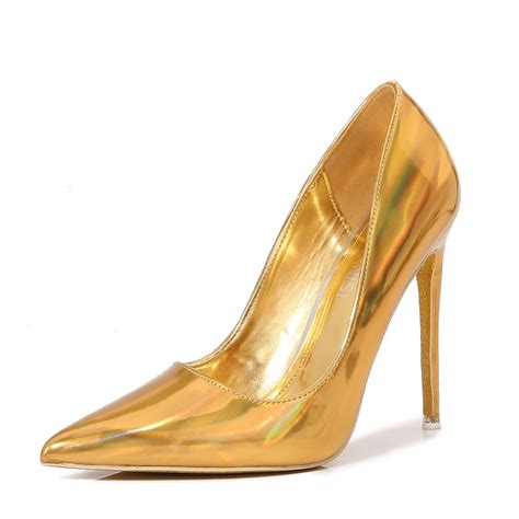 Women's Classic Sexy Pointed Toe Heels Slip On Glossy Nightclub ...