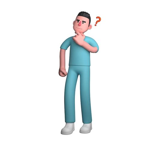 3d man thinking pose Images - Free Download on Freepik